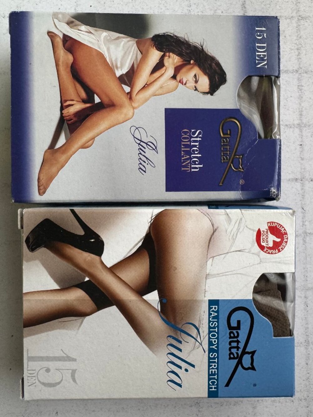 2 X Gatta 15den Classic Women STREATCH COLLANT Tights -COLOR LYON SIZE 4/L